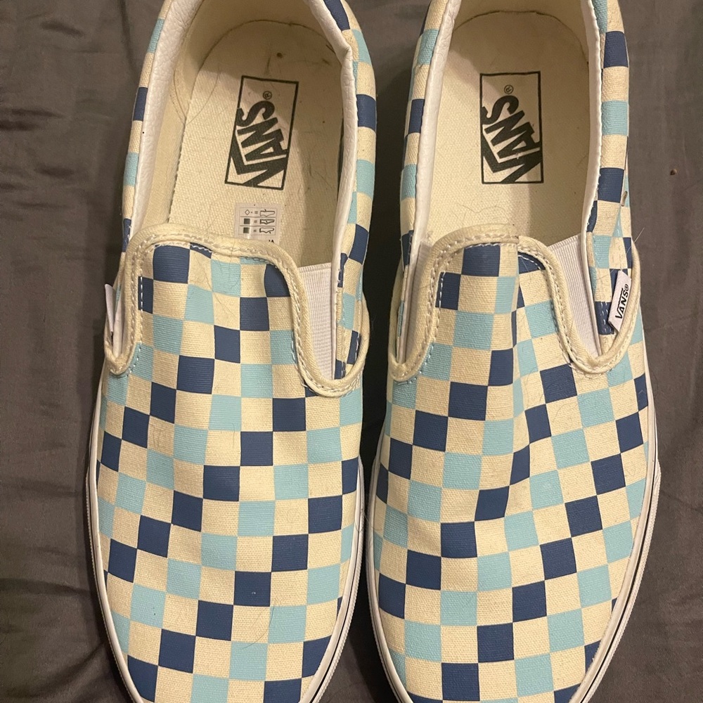 Vans Blue Checkerboard Shoes